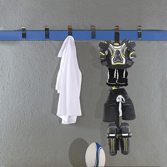 2Pcs Hockey Hanger Portable Hanging Dryig Rack Hockey Gifts for Home and Outdoor Using in Ice Hockey Skating Football Camping Fishing 5 Hooks