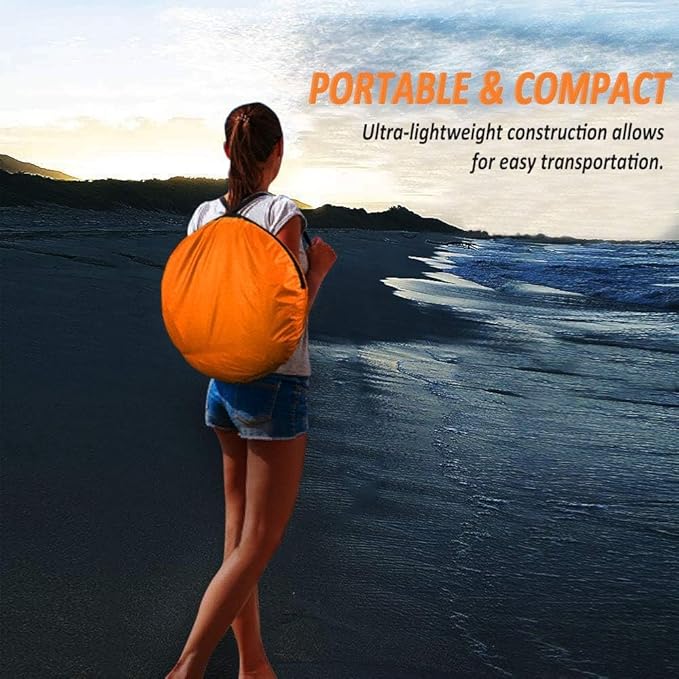 Portable Pop up Dressing/Changing Tent Beach Toilet Shower Changing Room Outdoor Shelter with Carrying Bag Gigatent Privacy Shelter Tent (Orange)