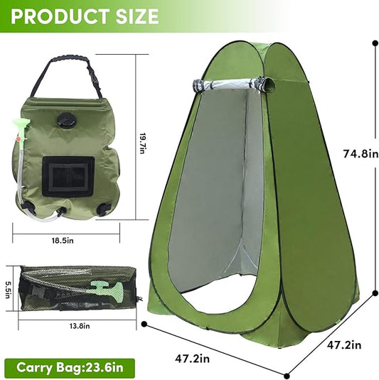 Pop Up Privacy Tent Shower Tent Changing Tent Portable Outdoor Camping Bathroom Toilet Tent Changing Dressing Room Privacy Shelters Room for Hiking and Beach Sun Shelter Picnic Fishing- Waterproof