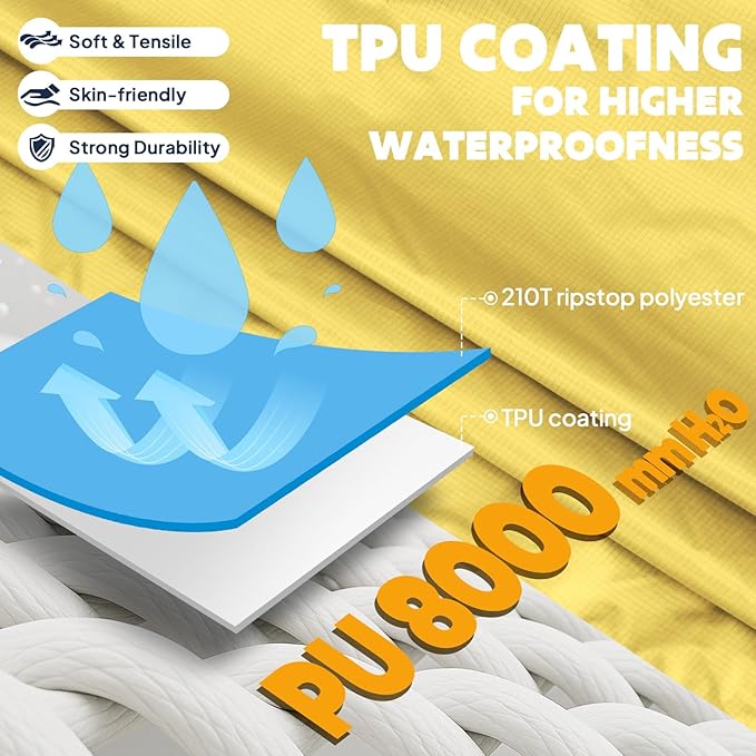 ANYOO Hooded Rain Poncho for Adults Waterproof Lightweight Rain Coat for Men Women Reusable Rain Jacket for Emergency Outdoor