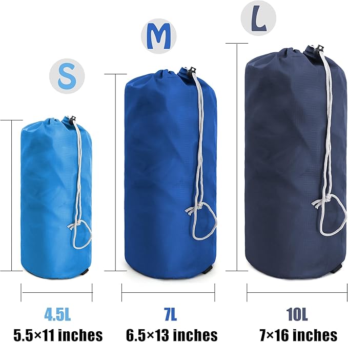 BeeGreen Stuff Sack for Backpacking Drawstring Storage Bag with Dust Flap