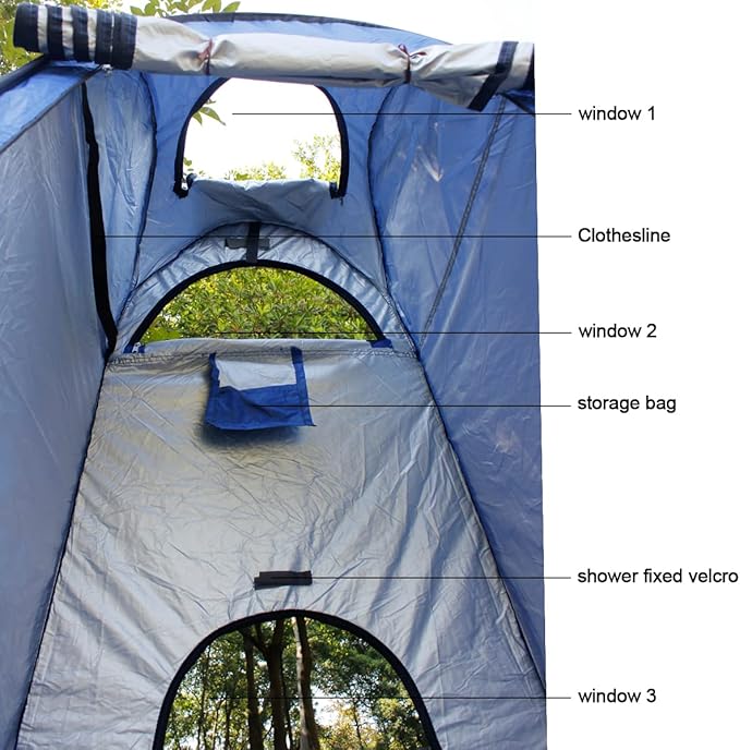 Pop Up Tent Upgrade Privacy Shower Tent Portable Outdoor Sun Shelter for Toilet Camping Biking Beach with Carry Bag