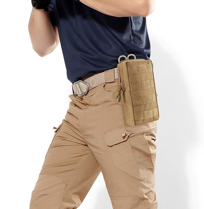 2 Pack Molle Pouches - Tactical Compact Water-Resistant EDC Pouch Bag Small Utility Pouch