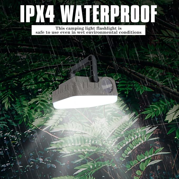 Portable Solar Power Lanterns for Power Outages, 5 Light Modes LED Camping Lights Lantern Flashlight, IPX4 Waterproof Tent Light for Hurricane Hiking Emergency Light