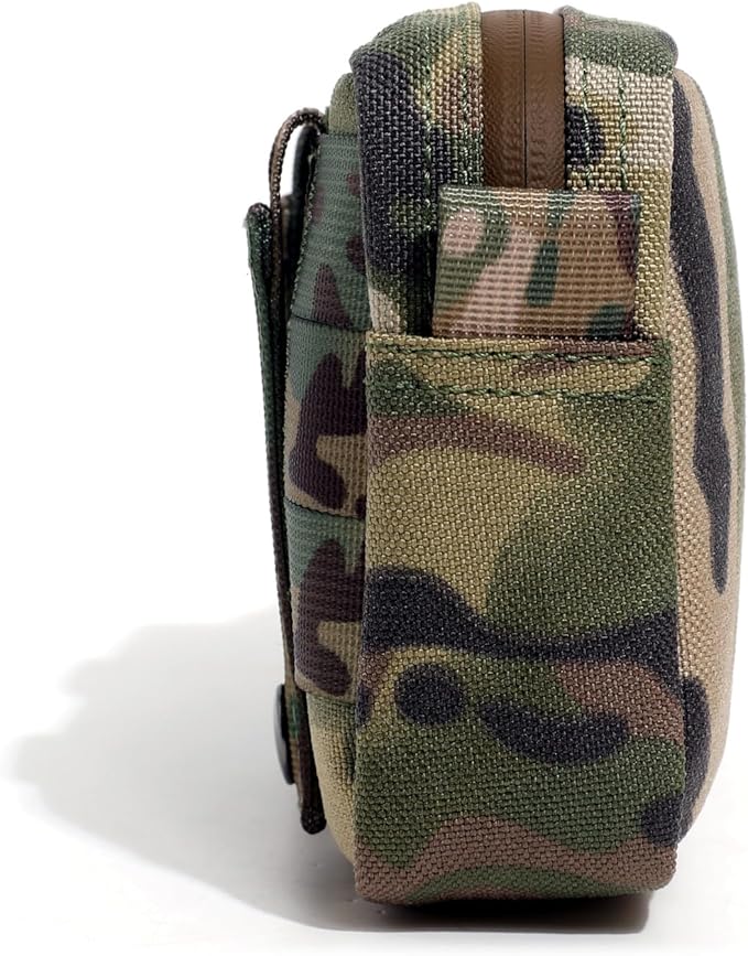 Tactical Belt Pouch EDC Waist Bag MOLLE Admin Pocket Modular Medical Kit Organizer Phone Holster Vest Pack Nylon Utility Zipper Wallet Small Gear Tool Carrier for Men Women Camping Hiking