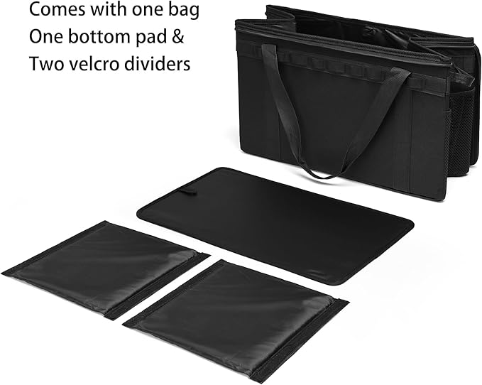 Tactical Camping Storage Bag - 46L Utility Tote Bag Trunk Organizer (Black)