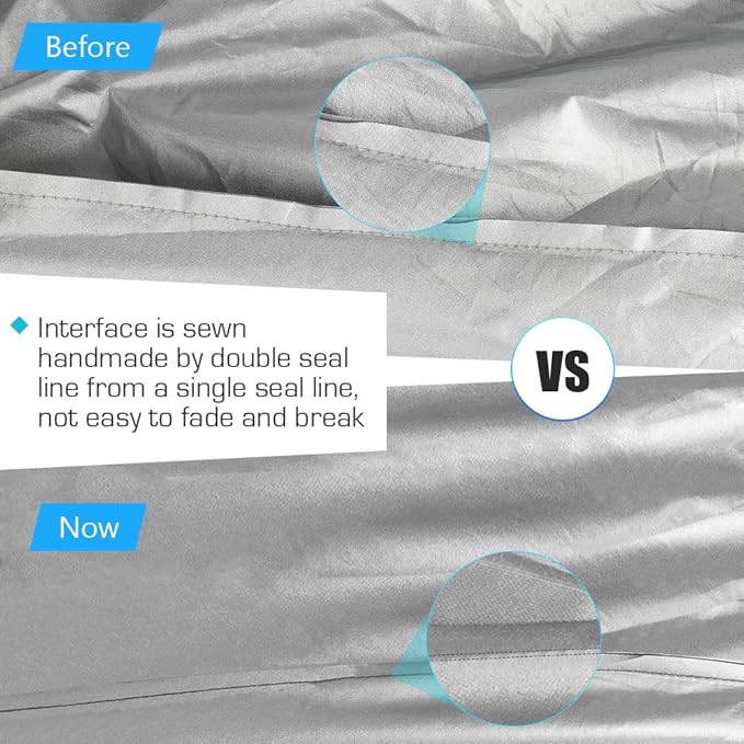 7.8-18ft Waterproof Kayak Canoe Cover-Storage Dust Cover UV Protection Sunblock Shield for Fishing Boat/Kayak/Canoe 7 Sizes [Choose Color] (Gray(Upgraded), Suitable for 12.3-13.5ft Kayak)