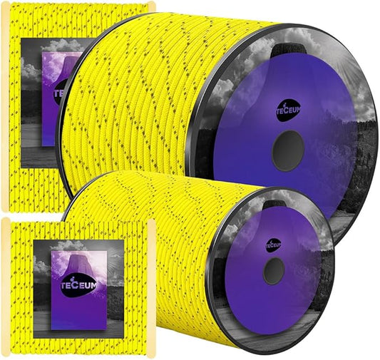 TECEUM Heavy Duty Rope 1000 – 1000ft / 200ft / 100ft / 50ft – 40+ Colors – Utility Rope for Survival & Camping Gear – Nylon String, Camping Rope, para Cord, Utility Nylon Rope, Tent Cord
