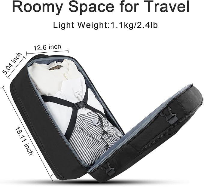 MATEIN Carry On Backpack for Airplanes, 40L Underseat Travel Backpack Personal Item Bag with USB Charging Port and Shoe Pouch, TSA 17 inch Bags for Men Flight Approved, Work Casual Daypack