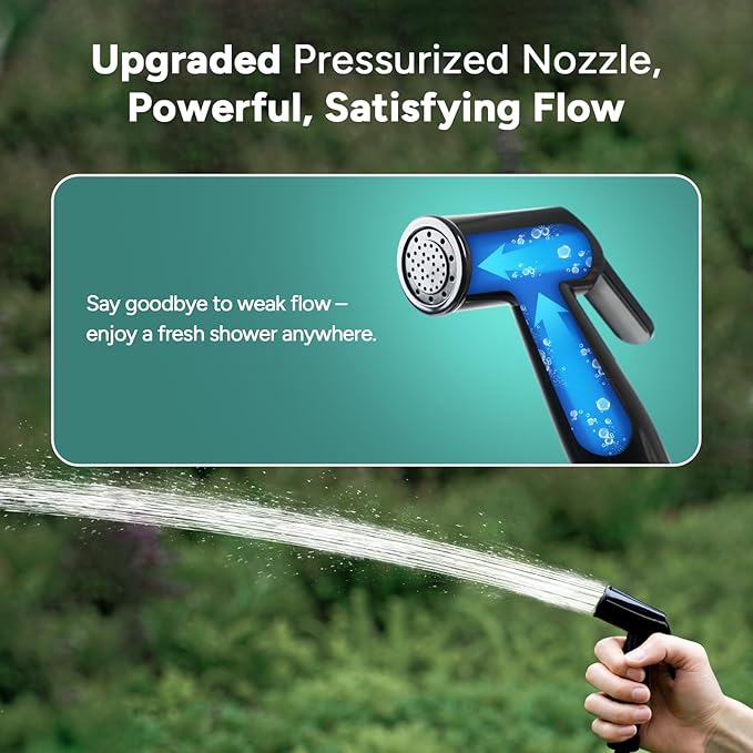 DR.PREPARE Camping Shower, 4 Gallons/5 Gallons Portable Shower with Rechargeable Electric Pump, Outdoor Shower Bag for Camping, Hiking, Traveling, Beach