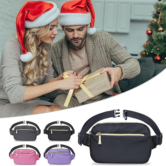 Fanny Packs for Women Men Fashion Plus Size Waist Pack Belt Bag Fanny Pack for Girls Boys with 5 Pockets Adjustable Belt, Cute Bum Bag Hip Bags for Travel Disney Running