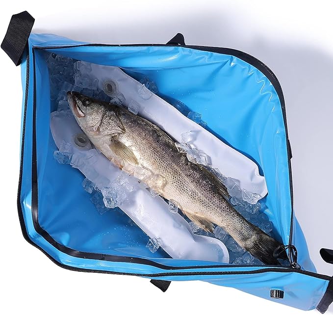 Buffalo Gear Insulated Fish Cooler Bag 40x18in 48x18in Leakproof Kill Bag Portable Waterproof Keep Ice Cold More Than 24 Hours