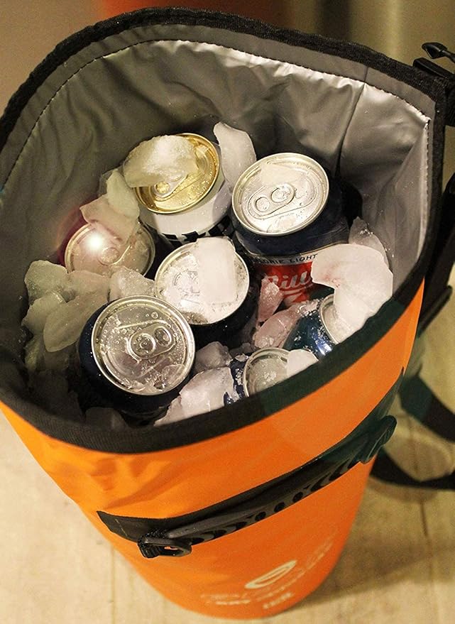 Dry Bag Floating Cooler - Roll Top Insulated Backpack – Portable, Collapsible, Waterproof with Padded Shoulder Strap - Perfect for Kayaking Fishing Beach Hiking -15L