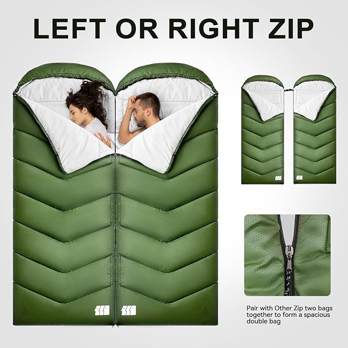 Sleeping Bags for Adults Cold Weather,Portable, Waterproof,Lightweight Sleeping Bag for Tall Girls Boys with Compression Sack for Warm Camping, Hiking, Outdoor & Indoor