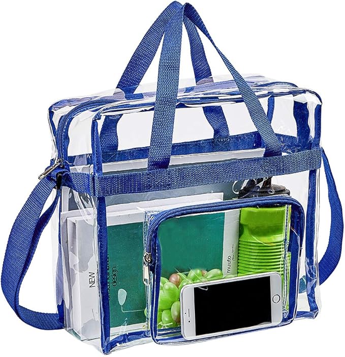 Clear Bag Stadium Approved,Stadium Security Travel & Gym Clear Tote Bags,12"x 6"x12"