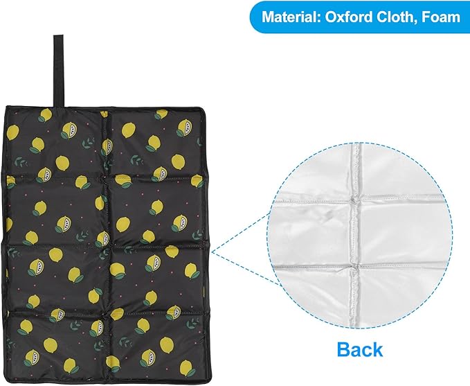 PATIKIL 15.7"x11.6"x0.4" Foldable Hiking Seat Pad, Cushion Sitting Pads Foam Mat Ultralight Waterproof for Outdoor Camping Picnic Stadium, Yellow Black