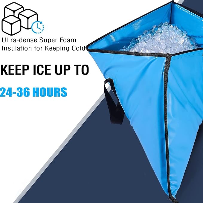 Buffalo Gear Insulated Fish Cooler Bag 40x18in 48x18in Leakproof Kill Bag Portable Waterproof Keep Ice Cold More Than 24 Hours
