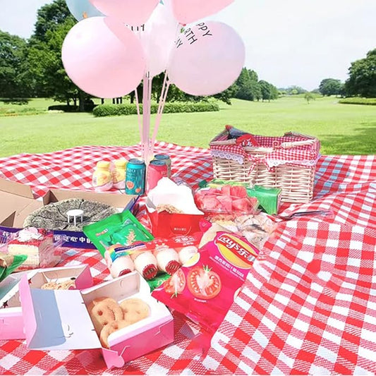 Extra Large 80x80 in Beach Blanket Outdoor Picnic Blankets, Foldable Waterproof Sand Free Beach Mats Picnic Mat for Festival BBQ Park Grass Lawn Camping Hiking Travel Concerts (Classic Red Check)