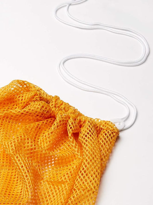 Champion Sports Mesh Equipment Bag – Heavy-Duty Nylon Drawstring Bag with Lock & ID Tag, Breathable Storage Sack for Balls, Swim Gear, Laundry & Toys, Multiple Sizes & Colors