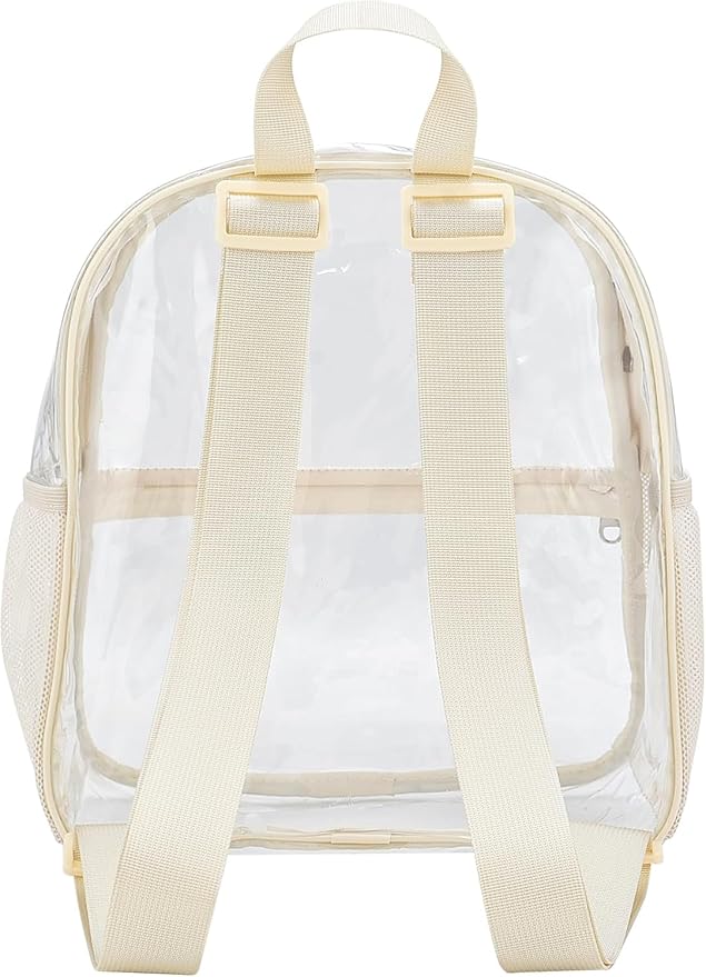 Oraben Clear Backpack Stadium Approved 12×12×6 Clear Mini Backpack Small Transparent Backpack for Concert, Beach, Work, Travel & Sporting