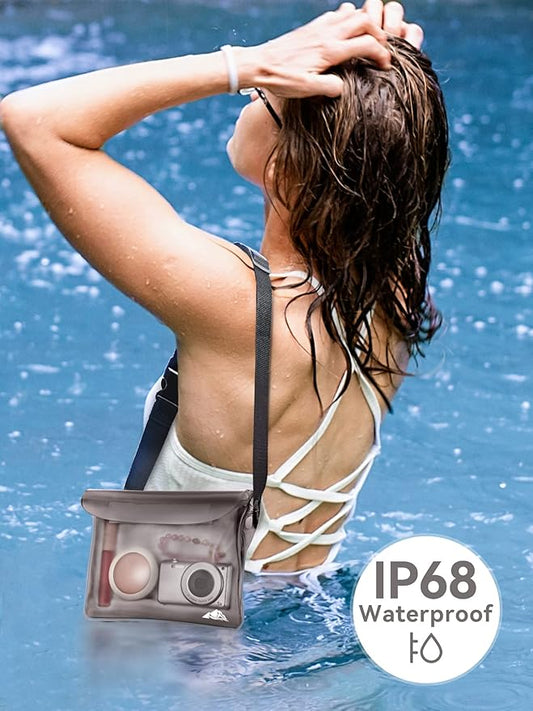 HEETA Waterproof Fanny Pack, Waterproof Pouch Dry Bag 2/3/4 Pack for Phone, Adjustable Waist Strap and Screen Touch Sensitive for Swimming Kayaking Boating Beach Fishing Diving Surfing Accessories