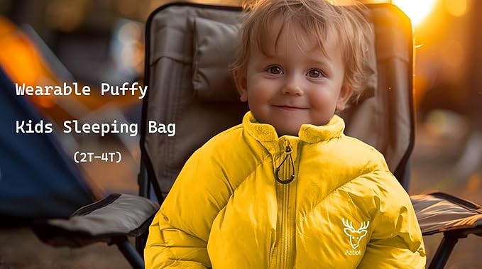T40 Toddler Sleeping Bags Boys Girls | Ages 2-4 | Puffy Kids Sleeping Bag Camping Sleepovers |up to 46 in| Lightweight Compact Comfort for Indoor Outdoor Machine Washable