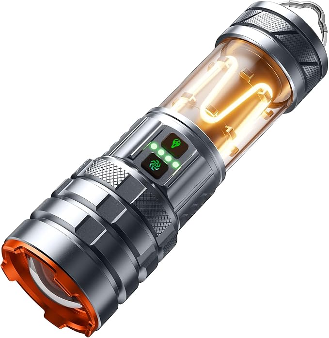 G580 Camping Flashlights,9000Lux 5000mAh Super Bright High Lumens Rechargeable Flashlight with 11 Modes,Waterproof,Adjustable LED Multi-Flashlight for Car,Outdoor,Camping,Walking,Tactical