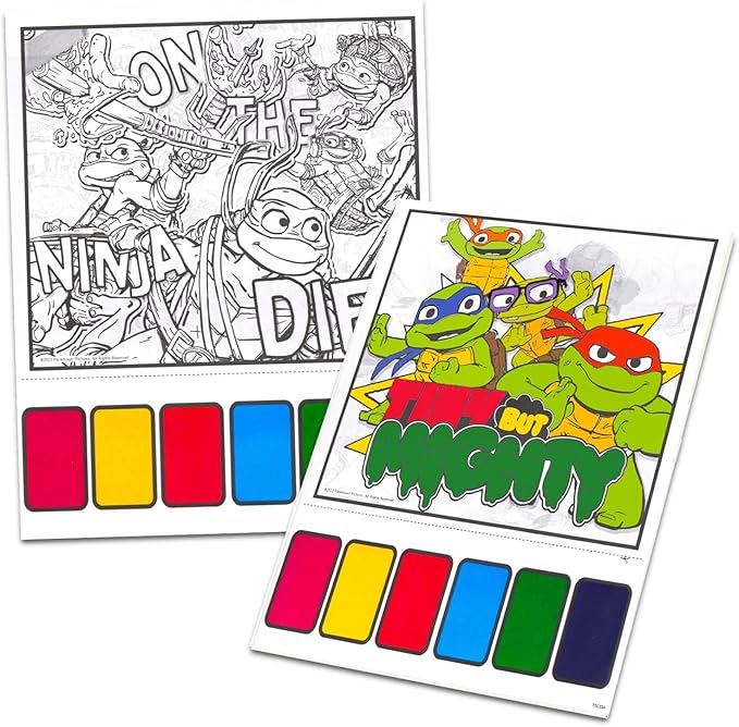 Teenage Mutant Ninja Turtles Paint with Water Party Favors Set - Bundle with 6 TMNT Watercolor Painting Activity Books for Boys with Paintbrushes | Bulk TMNT Party Supplies Arts and Crafts