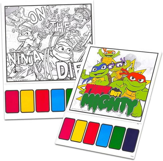 Teenage Mutant Ninja Turtles Paint with Water Party Favors Set - Bundle with 6 TMNT Watercolor Painting Activity Books for Boys with Paintbrushes | Bulk TMNT Party Supplies Arts and Crafts