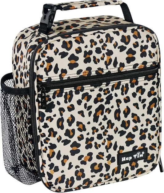 Hap Tim Insulated Lunch Bag Women, Reusable Lunch Box for Women, Adluts Lunchbox for Office Work, Portable Lunchbag, Leopard Print（18654-LP）
