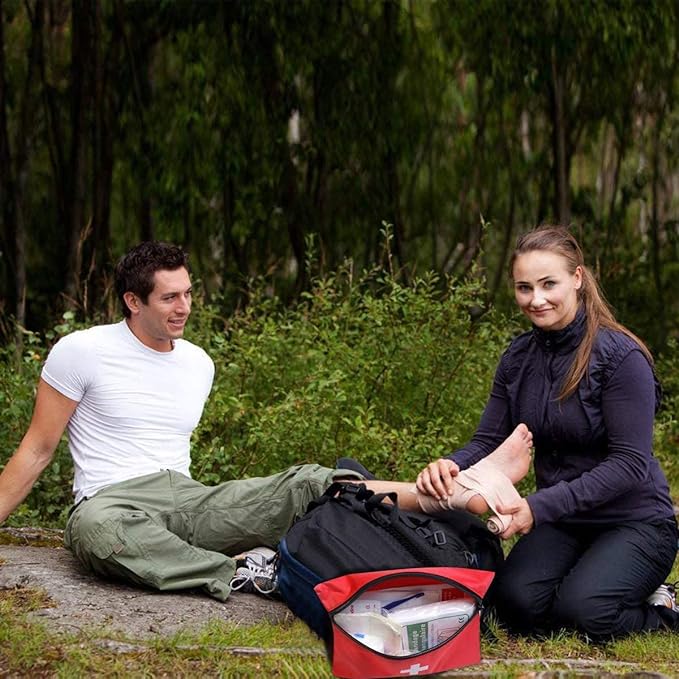 AOUTACC 6 Pack Empty First Aid Bag, Mini Travel Empty First Aid Kit Pouch Bag for Emergency at Home, Office, Car, Outdoors, Boat, Camping, Hiking(Bag Only)