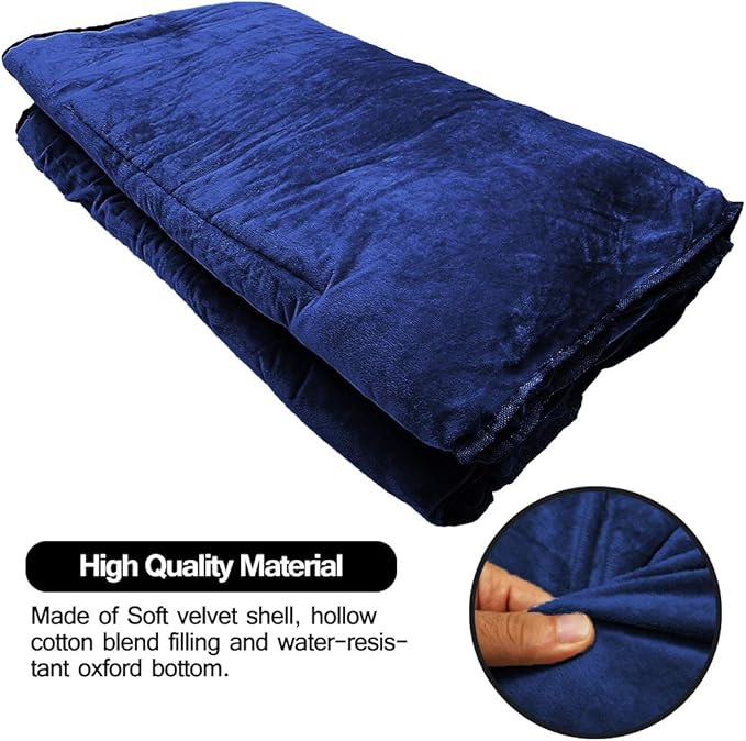 Sleeping Cot Pads (75" x 28") with Elastic Straps Portable for Outdoor & Hiking, Cotton Soft Thick Camping Cot Pad,Waterproof