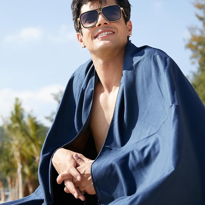 Rainleaf Microfiber Towel Perfect Travel & Gym & Camping Towel. Quick Dry - Super Absorbent - Ultra Compact - Lightweight. Suitable for Trip, Beach, Shower, Backpacking, Pool