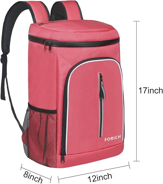 FORICH Soft Cooler Backpack Insulated Waterproof Backpack Cooler Bag Leak Proof Portable Small Cooler Backpacks to Work Lunch Travel Beach Camping Hiking Picnic Fishing Beer for Men Women