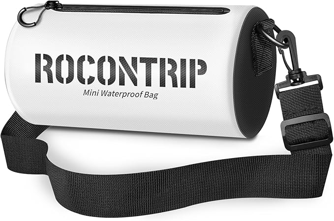 ROCONTRIP Crossbody Waterproof Bag IPX8 Dry Bag With Airtight Zipper Dry Sacks lightweight Portable Swimming Bag For Swimming Kayaking Camping Boating Rafting Fishing Travelling Snorkeling