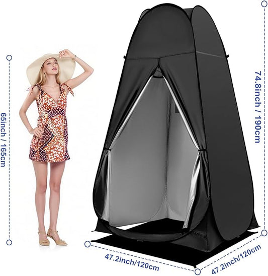 Pop Up Privacy Shower Tent, Outdoor Portable Changing Tent Camping for Camping Beach Toilet Shower Bathroom Changing Room Sun Shelter with Window with Carry Bag