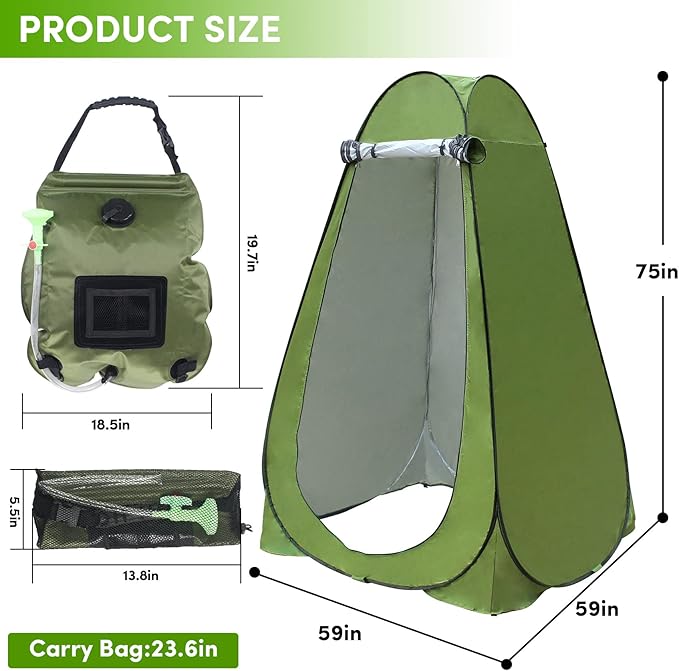 Pop Up Privacy Tent Shower Tent Changing Tent Portable Outdoor Camping Bathroom Toilet Tent Changing Dressing Room Privacy Shelters Room for Hiking and Beach Sun Shelter Picnic Fishing- Waterproof