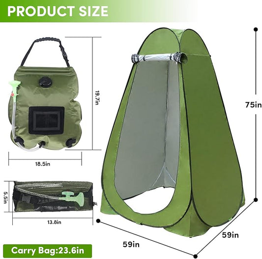 Pop Up Privacy Tent Shower Tent Changing Tent Portable Outdoor Camping Bathroom Toilet Tent Changing Dressing Room Privacy Shelters Room for Hiking and Beach Sun Shelter Picnic Fishing- Waterproof