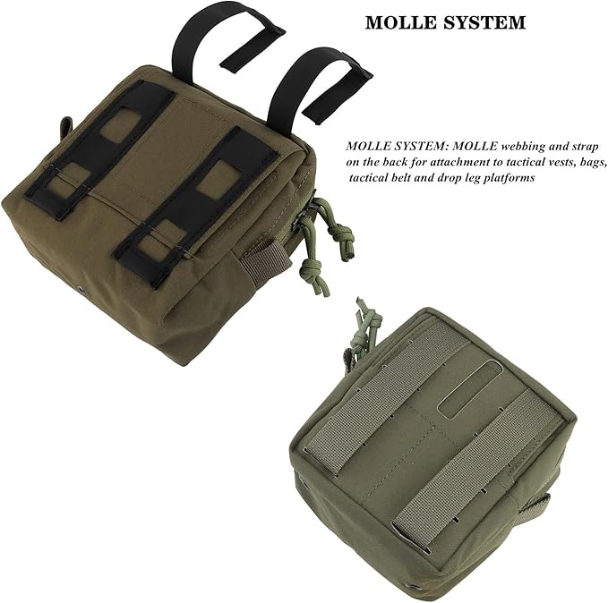 Tactical Molle Pouch Compact EDC Utility Gadget Pouch Waist Bags Sundries Storage Admin Organize Gear Gadget for Military Backpack Vest