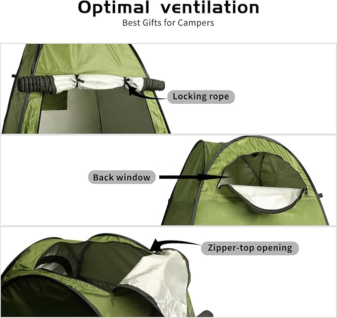 Pop Up Shower Tent Outdoor: Portable Camping Privacy Shower Tent with Carry Bag for Camping Hiking Beach Toilet Shower Bathroom