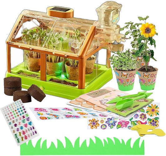 Terrarium kit for Kids,Kids Plant Growing Kit,Science STEM Toy & Craft Growing Kits for Ages 4-8 Birthday Easter Gifts for Boy, Girls 4, 5, 6, 7, 8, Year Old - Gardening Set Toys