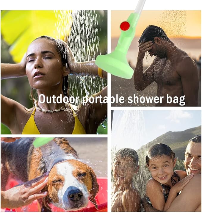 NODG 5 Gallons/20L Portable Solar Shower Bag Solar Heating Shower Bag with Removable Hose On-Off Switchable Shower Head for Camping Beach Swimming Outdoor Activities Traveling Hiking Cycling Picnic