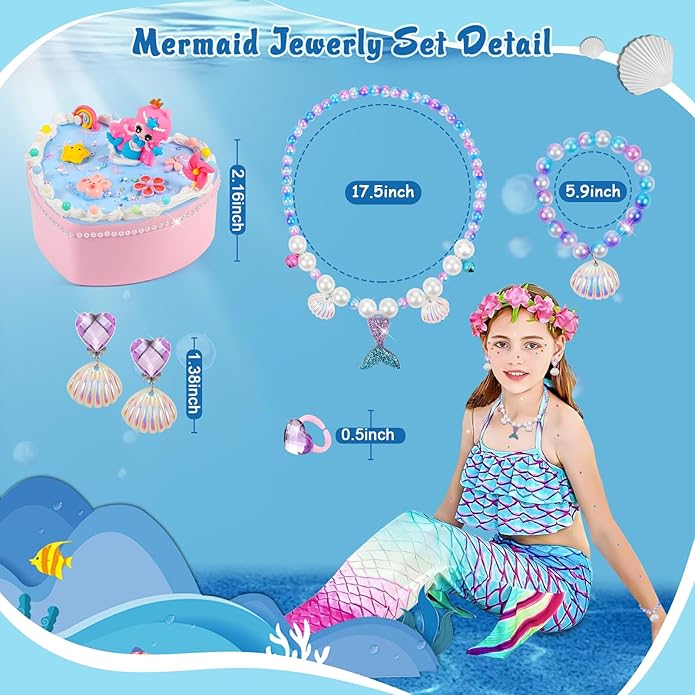 Children's Jewelry Box DIY with Cream Glue Decorate Your Princess' Jewelry Organiser- Gifts Idea for Girls for Valentines, Birthday, Arts and Crafts for Kids