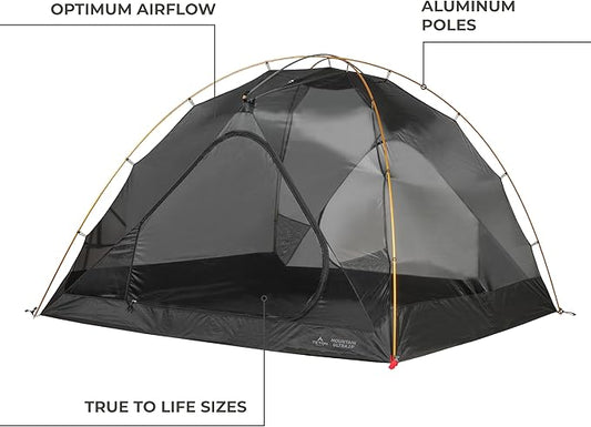TETON Sports Mountain Ultra Tents, 1-4 Person Backpacking Tent, Lightweight, Perfect for Camping, Hiking and Backpacking – Waterproof and Built to Last