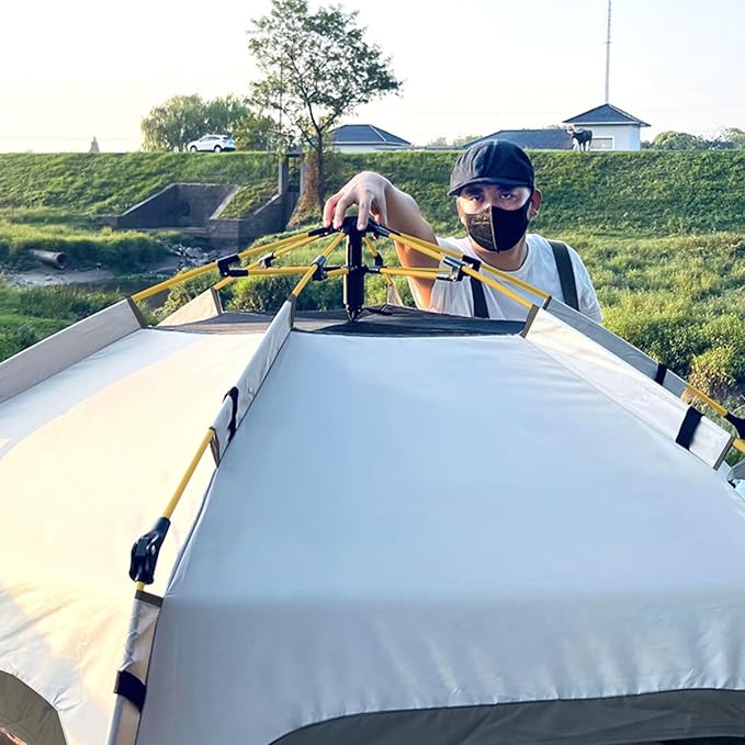 Camping Tent with Instant Setup, 2/3 Person Weatherproof Tent Easy Quick Set Up in 60 Seconds with Rainfly Backpack Tent for Family Camping & Hiking, Upgraded Ventilation,Center Height 66-inch