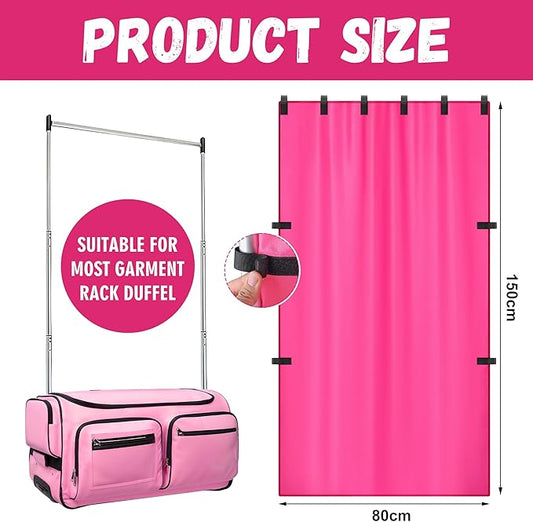 RunNico 59'' x 31.5'' Privacy Curtain for Dance Bag, Portable Dancer Changing Curtain with Storage Bag, Backstage Privacy Changing Room for Training Competition Backstage Outdoor Camping (Red)