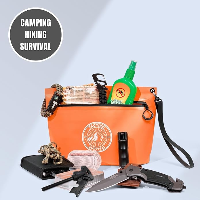 Tactiko Heavy-Duty 2L Splash Water Resistant Zipper Pouch - Hold-All Organizer for Dry Bags, Travel Bags