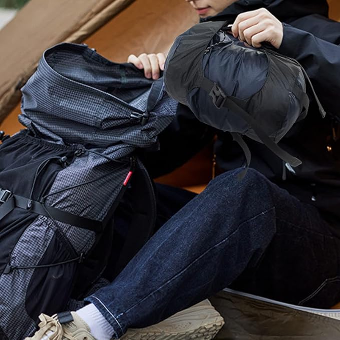 Compression Stuff Sack, 5L/8L/18L/25L/35L Lightweight Sleeping Bags Storage Compression Sack, More 40% Storage for Camping, Hiking, Backpacking Trip