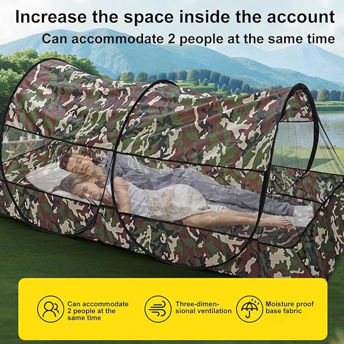 Portable Outdoor Camping Tent Net Does Not Require Installation, Designed to Be Compact and Lightweight, Making It Perfect for Camping, Trekking Person Tent.