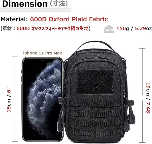 Azarxis Molle Pouches, Tactical Compact EDC Small Utility Pouch Waist Bags Sundries Storage Admin Organize Gear Gadget for Military Backpack